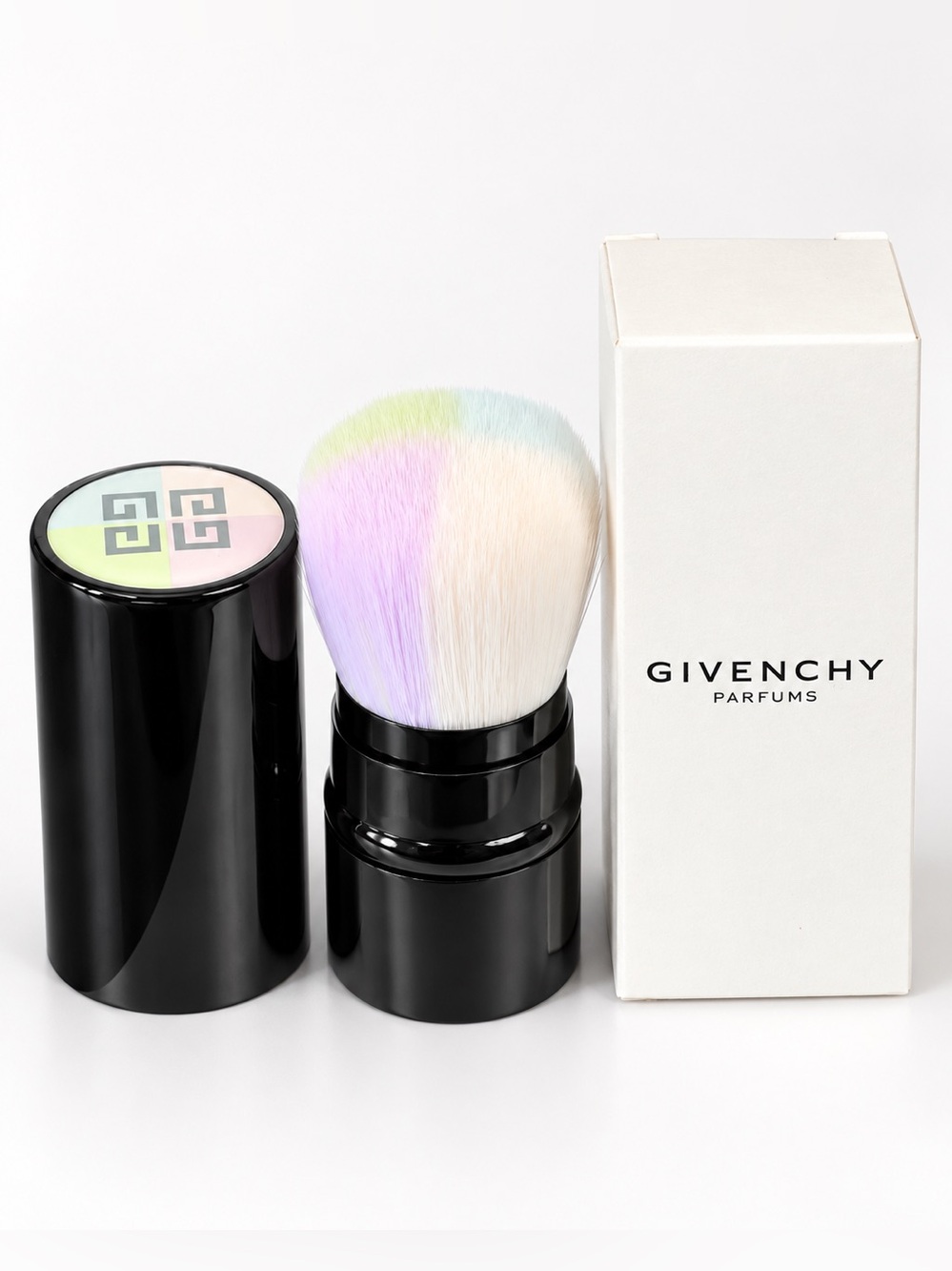 Givenchy Retractable Kabuki Brush with Pastel Multicolor Bristles 4 G Logo